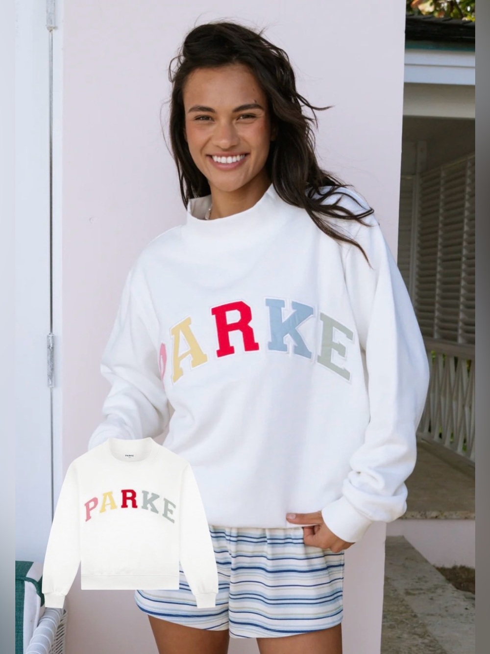 Parke L/XL Pradise Heritage Varisty Mockneck. ⚡️💕
